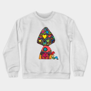 Gnome by a Mushroom Crewneck Sweatshirt